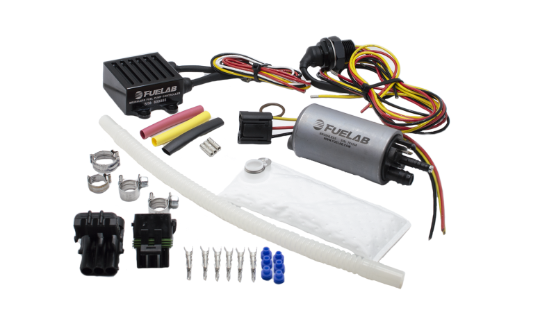 Fuelab 253 In-Tank Brushless Fuel Pump Kit w/9mm Barb & 6mm Siphon/72002/74101/Pre-Filter - 350 LPH 25304