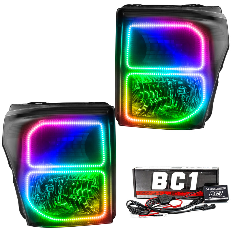 ORACLE Lighting Oracle 11-16 Ford F250/350 LED HL - Black - ColorSHIFT w/ BC1 Controller 8159-335