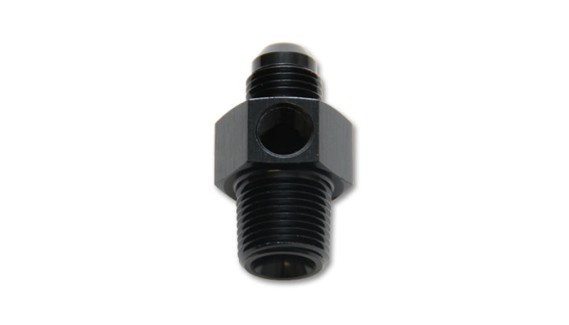 Vibrant -6AN Male to 3/8" NPT Male Union Adapter Fitting with 1/8" NPT Port