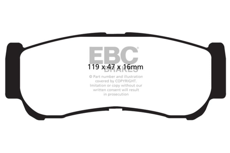 EBC 07-09 Hyundai Santa Fe 2.7 Ultimax2 Rear Brake Pads UD1297 Main Image