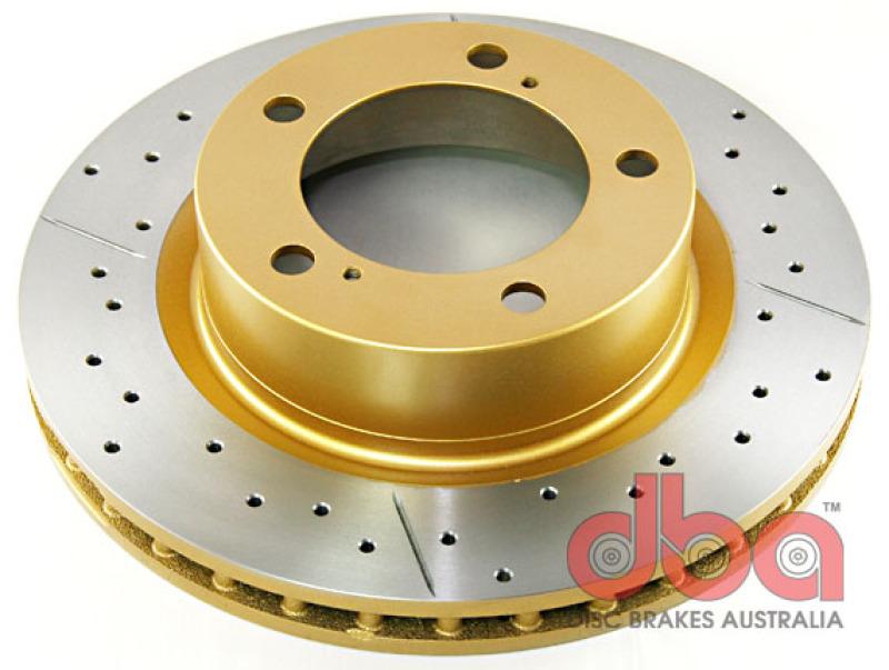 DBA 07+ Toyota Landcruiser 200 Series Front Drilled & Slotted Street Series Rotor 2722X Main Image