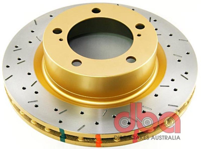 DBA 07+ Toyota Landcruiser 200 Series Front Drilled and Slotted 4000 Series Rotor 42722XS Main Image