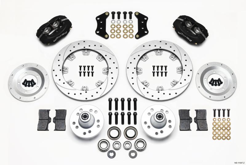 Wilwood Forged Dynalite Front Kit 12.19in Drill-Zinc Magnum Force Drop Spndle 140-11547-Z Main Image