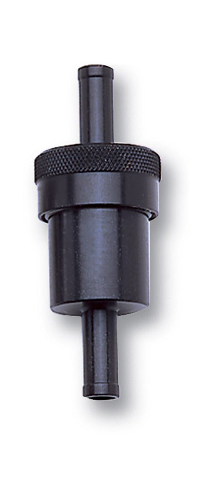 Russell Performance Black Street Fuel Filter (3in Length 1-1/8in diameter 3/8in inlet/outlet) 645150 Main Image