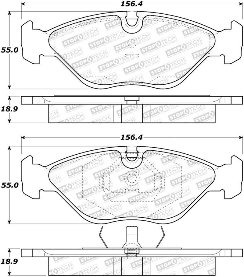 StopTech Street Brake Pads 308.04030 Main Image