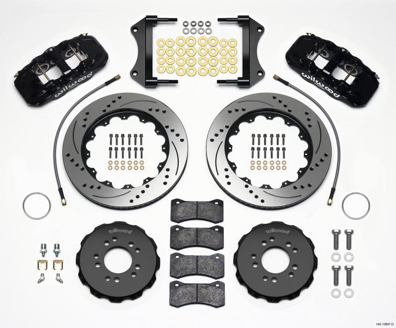 Wilwood AERO6 Front Hat Kit 14.25 Drilled 2014-Up Corvette C7 w/Lines 140-13697-D Main Image