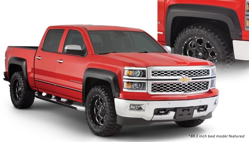 Bushwacker 15-18 Chevy Silverado 2500 HD Fleetside Extend-A-Fender Style Flares 4pc - Black 40964-02 Main Image