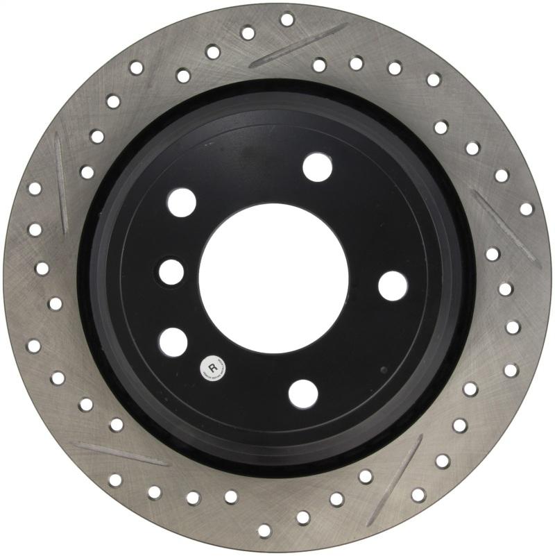 StopTech 01-03 BMW 525/530 Series / 96-03 540i / 96-00 528 Series Slotted&Drilled Right Rear Rotor 127.34046R Main Image