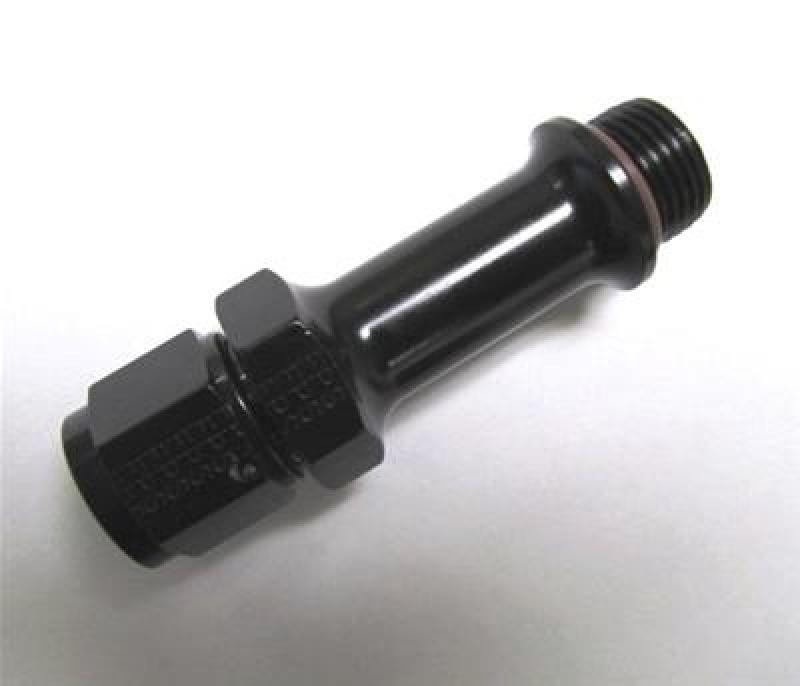 Fragola -8AN x 9/16-24 Carb Adapter Long 3in - Black 491978-BL