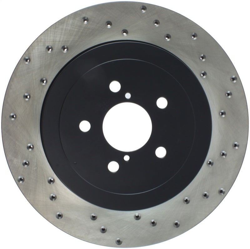 StopTech Sport Cross Drilled Brake Rotor; Rear Left