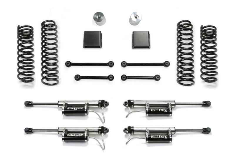 Fabtech 2020 Jeep Gladiator JT 6 Cyl 4WD 3in Sport II System w/DL 2.25 Resi Shocks K4164DL Main Image