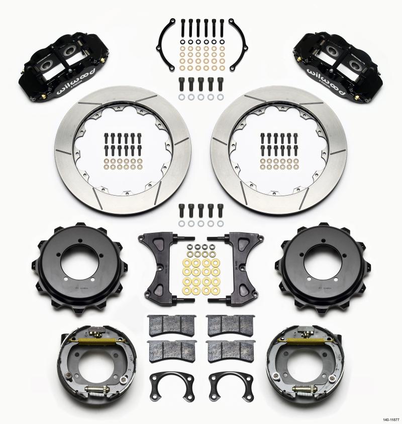 Wilwood Narrow Superlite 4R Rear Kit 12.88in Speedway Eng Floater w/ New Style End 140-11877 Main Image