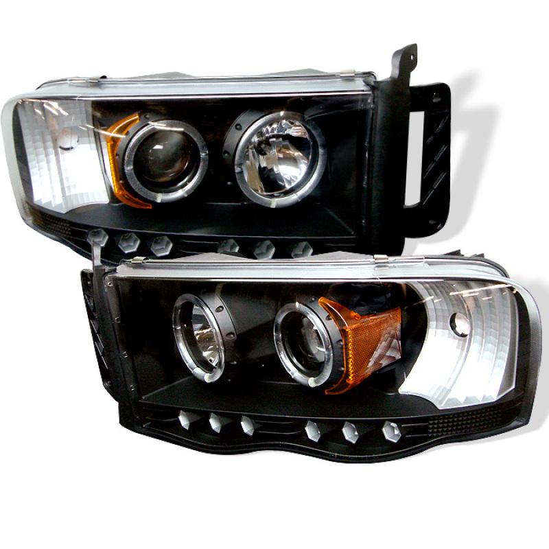 Spyder Dodge Ram 1500 02-05/Ram 2500 03-05 Projector Headlights LED Halo LED Blk PRO-YD-DR02-HL-BK 5009975 Main Image