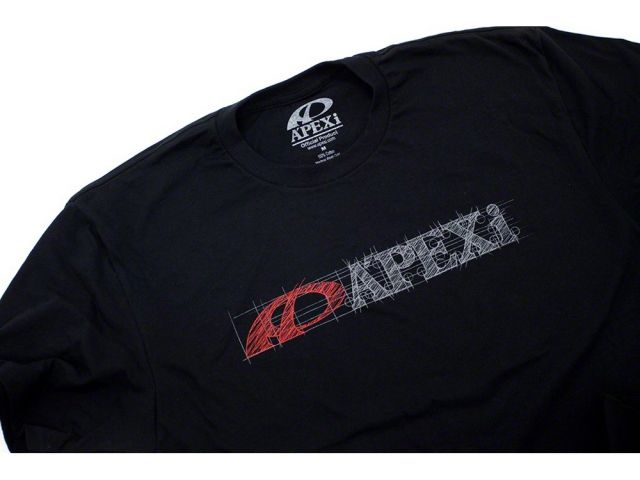 APEXi APEX Blueprint Sketch Tee - Black XXL