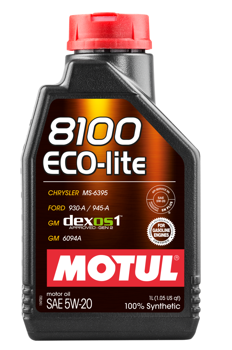 Motul 1L Synthetic Engine Oil 8100 5W20 ECO-LITE 109102 Main Image