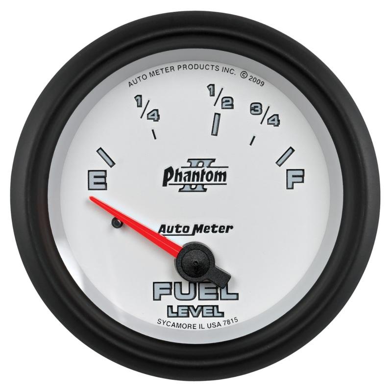 Autometer Phantom II 2-5/8in / 73 Ohms Empty - 10 Ohms Full Electrical Fuel Level Gauge 7815 Main Image