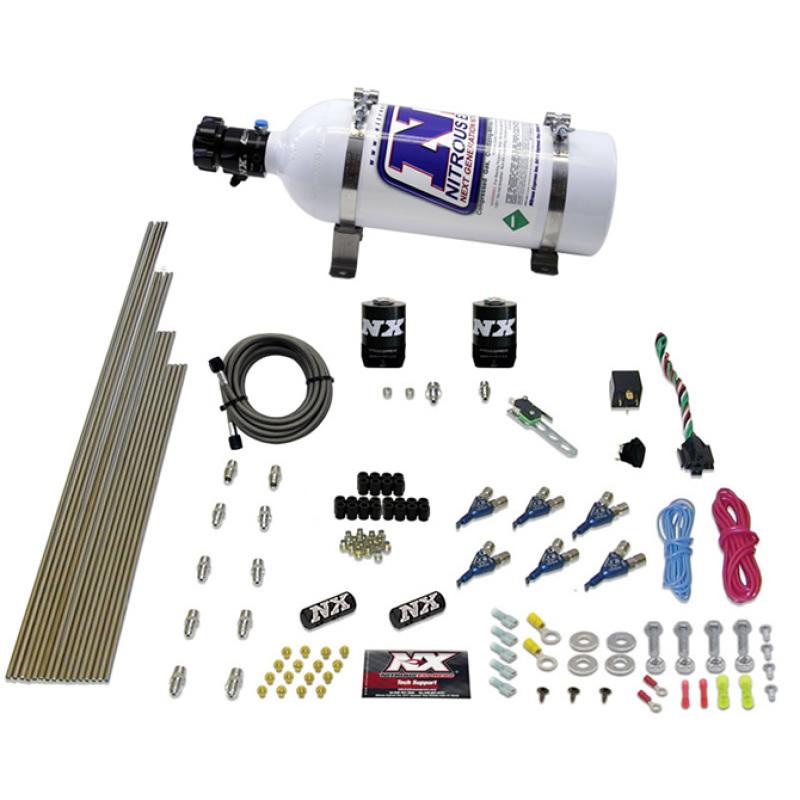 Nitrous Express 6 Cyl Gas Nitrous Kit (150-375HP) w/5lb Bottle 80006-05 Main Image