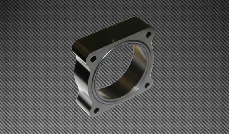 Torque Solution Throttle Body Spacer 2013 Ford Focus ST - Black TS-TBS-022B Main Image