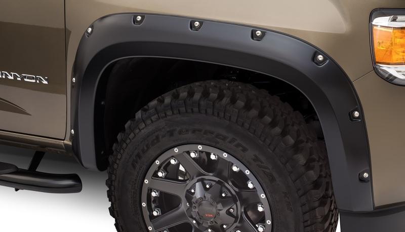 Bushwacker 16-18 GMC Canyon Pocket Style Flares 2pc 6ft Bed - Black 40141-02 Main Image