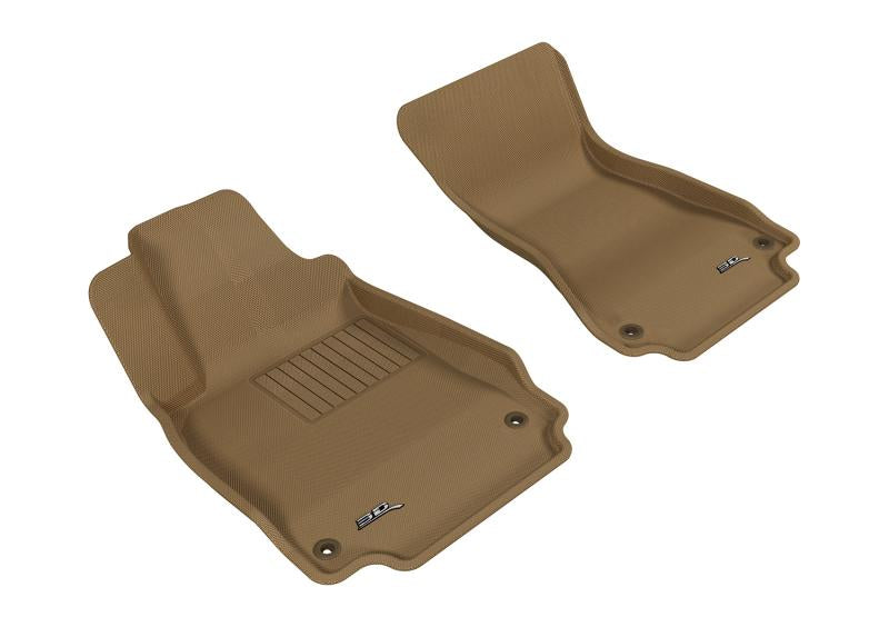 3D MAXpider 2012-2018 Audi A6/A7/S6/S7/RS7 Kagu 1st Row Floormat - Tan L1AD02211502 Main Image