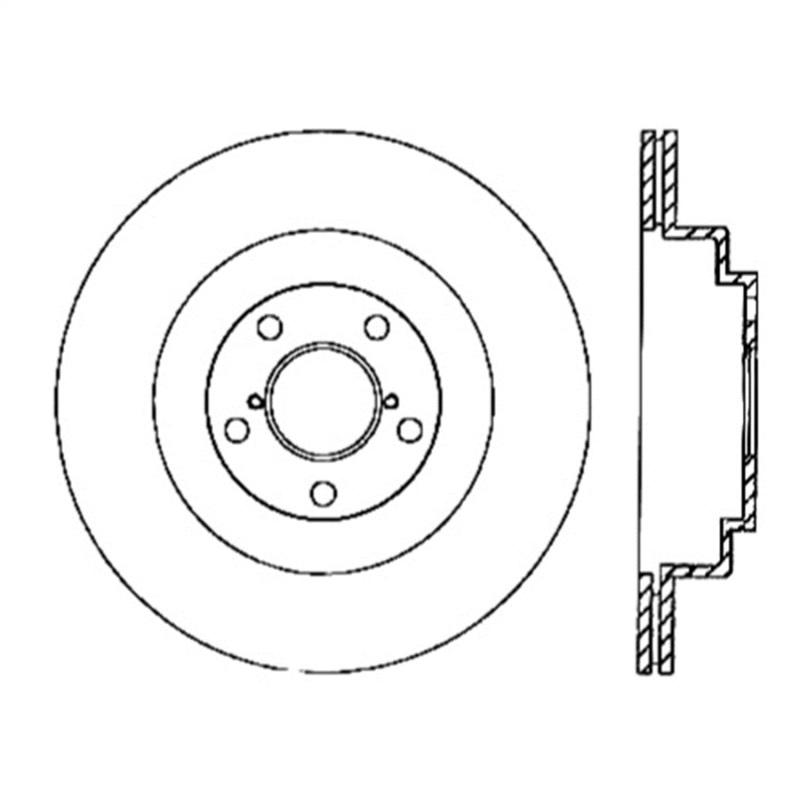 StopTech Power Slot 06-07 WRX / 05-08 LGT Rear Left Slotted Rotor 126.47025SL Main Image