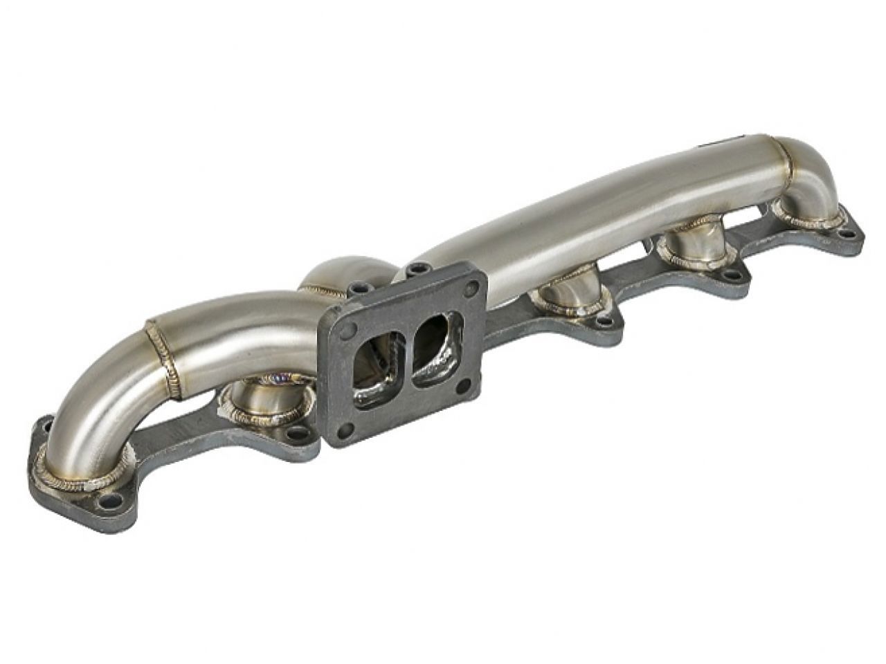 aFe Twisted Steel Header Turbo Manifold, 304 Stainless steel w/ T4 flange