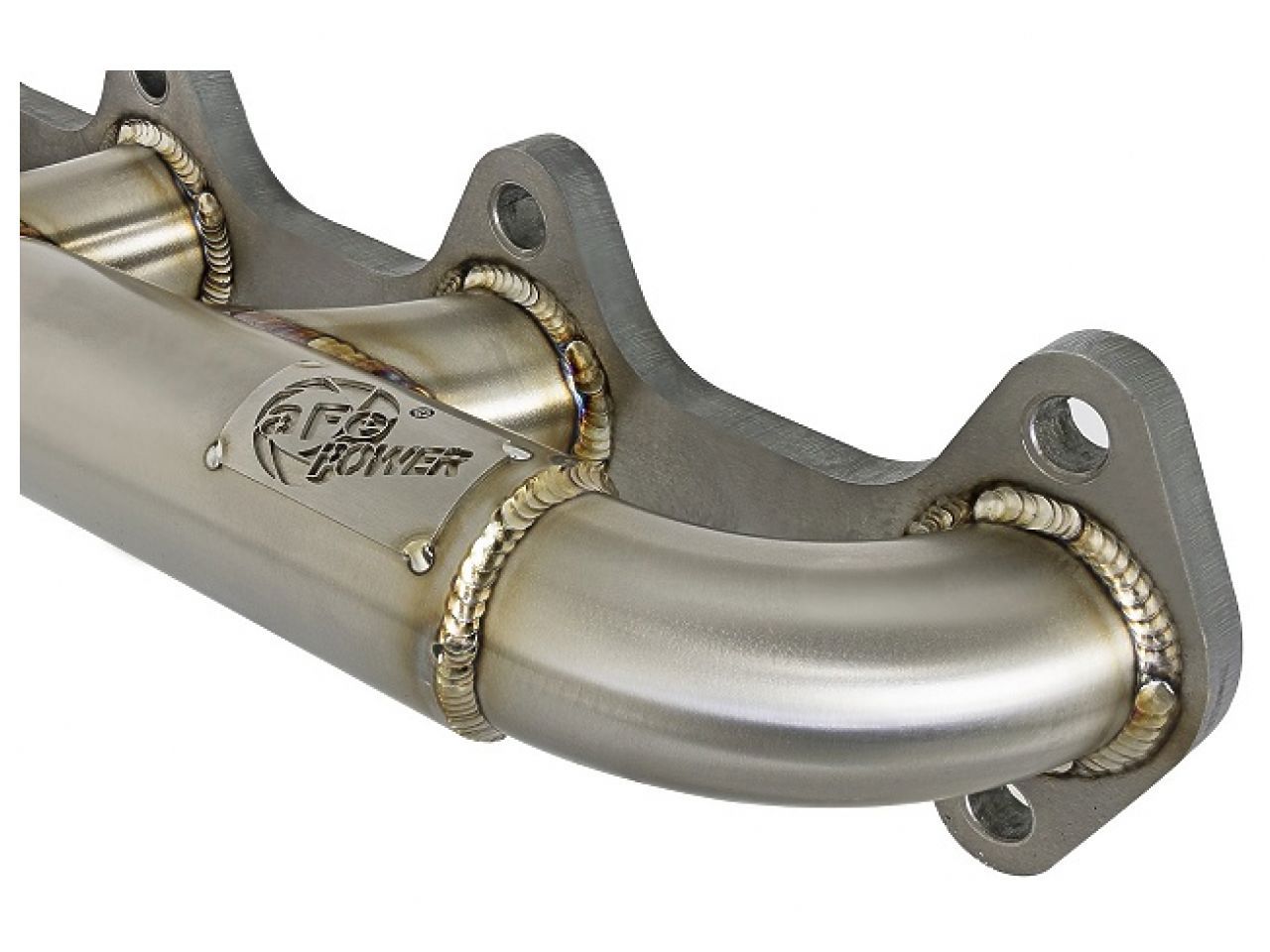 aFe Twisted Steel Header Turbo Manifold, 304 Stainless steel w/ T4 flange