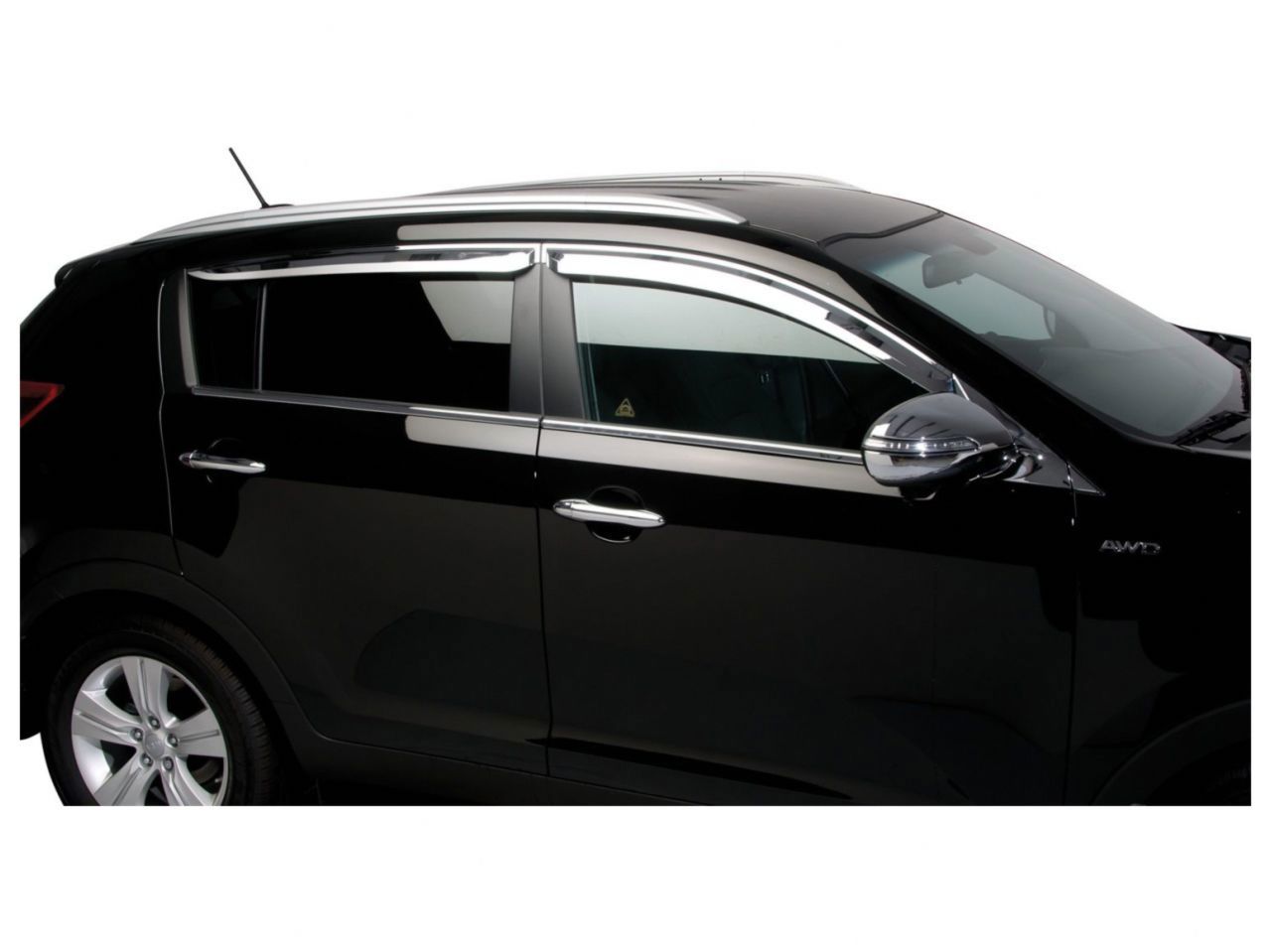 Putco Element Chrome Window Visors - Kia Sportage - Tape on application