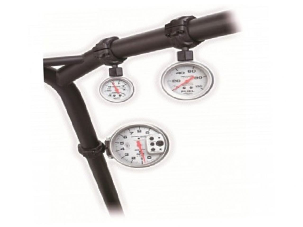 Autometer GAUGE MOUNT, ROLL POD FOR 1.5" ROLL CAGE, FITS 2 1/16" GAUGE, BLACK