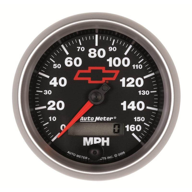 Autometer Speedometer 3-3/8in, 0-160 MPH, Elec. Programmable - Bowtie Black 3688-00406 Main Image