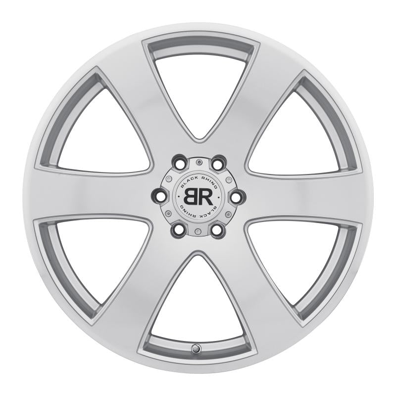 Black Rhino Haka 20x8.5 6x135 ET30 CB 87.1 Silver w/Machined Face Wheel 2085HAK306135S87 Main Image