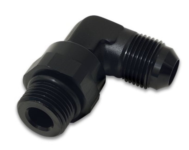Vibrant -10AN Male Flare to Male -8 ORB Swivel 90 Degree Adapter - Anodized Black 16967