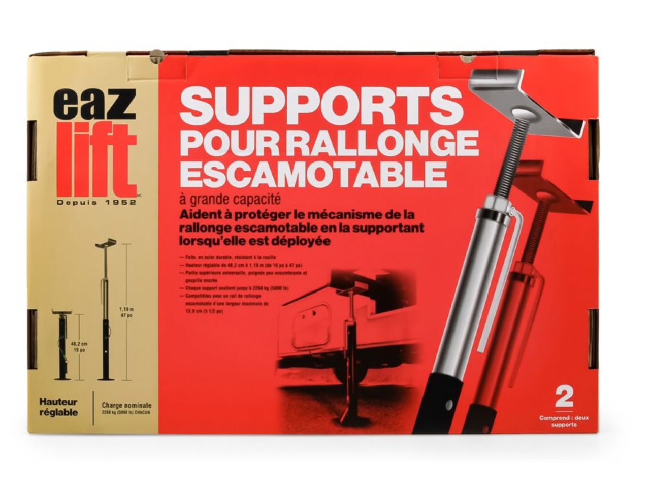 Camco Eaz-Lift Slide Out Support - Pair Bilingual