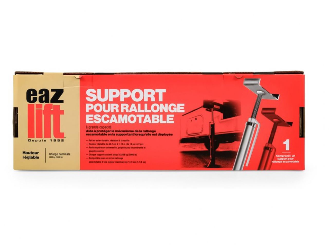 Camco Eaz-Lift Slide Out Support - Single Bilingual