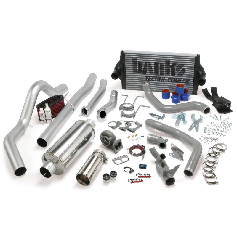 Banks Power 94-97 Ford 7.3L CCLB Man PowerPack System - SS Single Exhaust w/ Chrome Tip 46361 Main Image