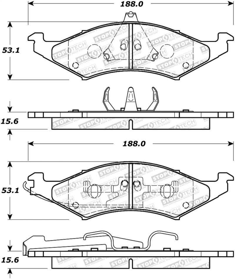 StopTech Street Brake Pads 308.04210 Main Image