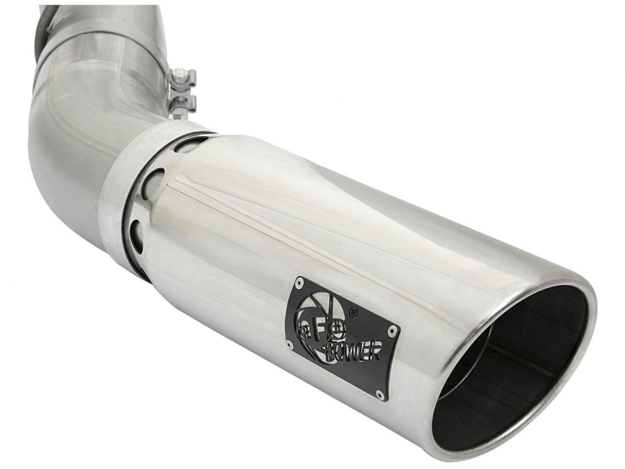 aFe ATLAS 4in Aluminized Steel DPF-Back Exhaust System w/Polished Tip GM