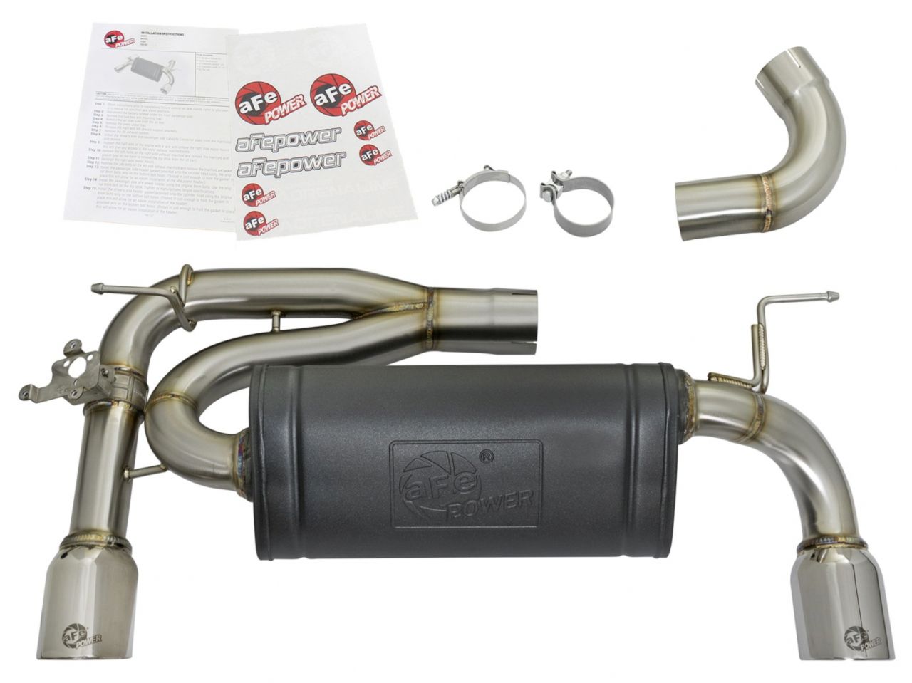 aFe MACH Force-Xp Axle-Back Stainless Steel Exhaust System w/Polished Tips