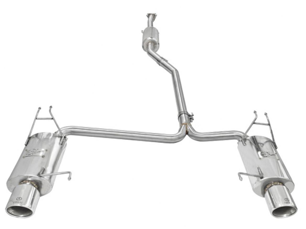 aFe Takeda 2-1/4in to 2in 304 Stainless Steel Cat-Back Exhaust w/Polished