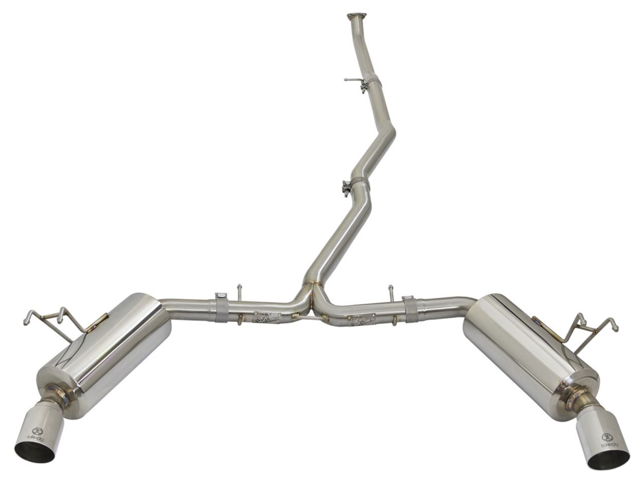 aFe Takeda 2-1/4 to 2-1/2in 304 Stainless Steel Cat-Back Exhaust w/Polishe