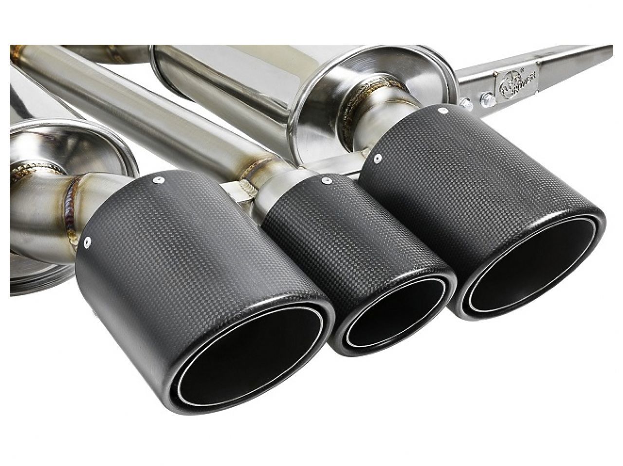 aFe Takeda 3in 304 Stainless Steel Cat-Back Exhaust System w/ Carbon Fiber