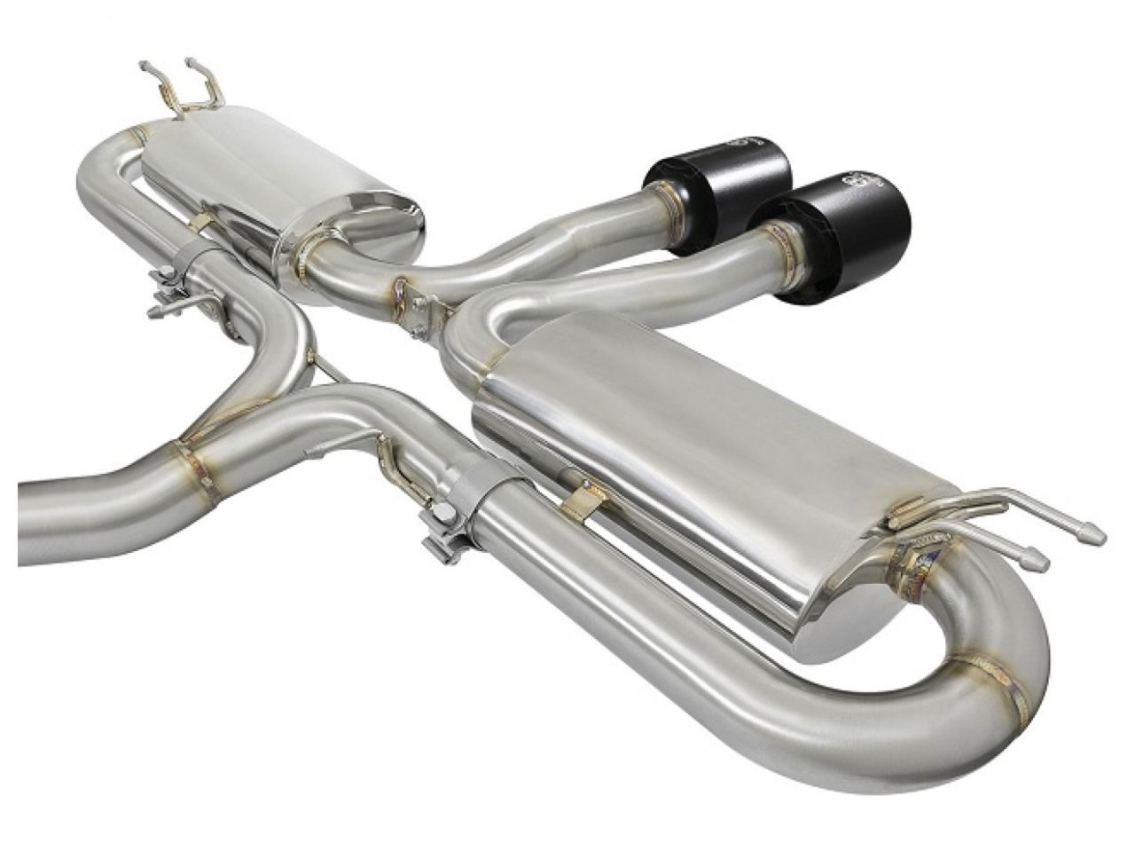 aFe Takeda 3in 304 Stainless Steel Cat-Back Exhaust System w/ Black Tips