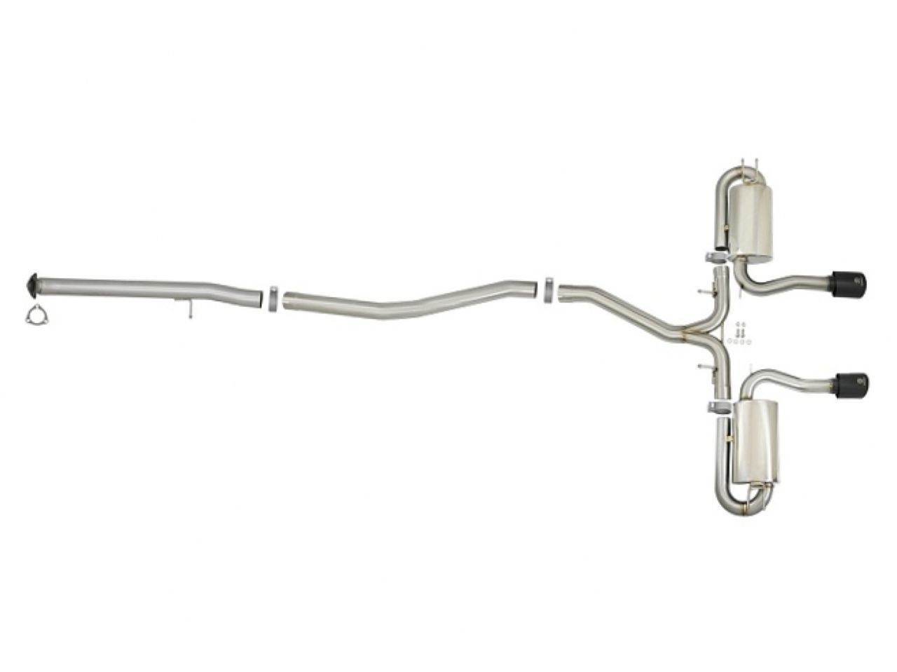 aFe Takeda 3in 304 Stainless Steel Cat-Back Exhaust System w/ Black Tips