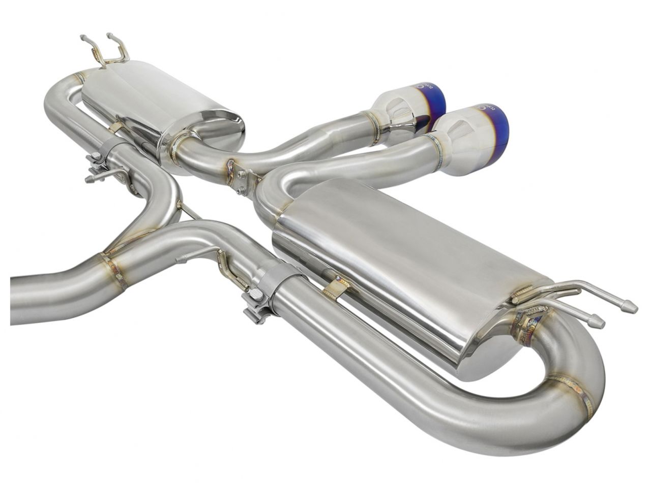 aFe Takeda 3 IN 304 Stainless Steel Cat-Back Exhaust System w/ Blue Flame