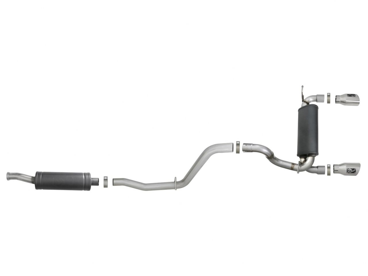 aFe Cat-Back Exhaust System, Rebel Series 2.5in, 304 Stainless Steel