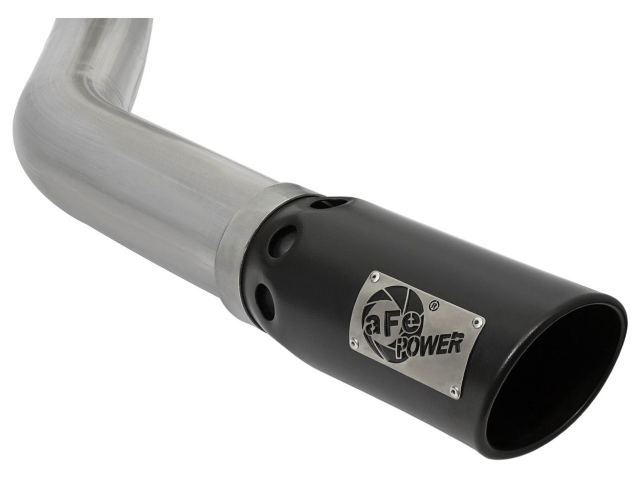 aFe Large Bore-HD 4in 409 Stainless Steel DPF-Back Exhaust System w/ Black