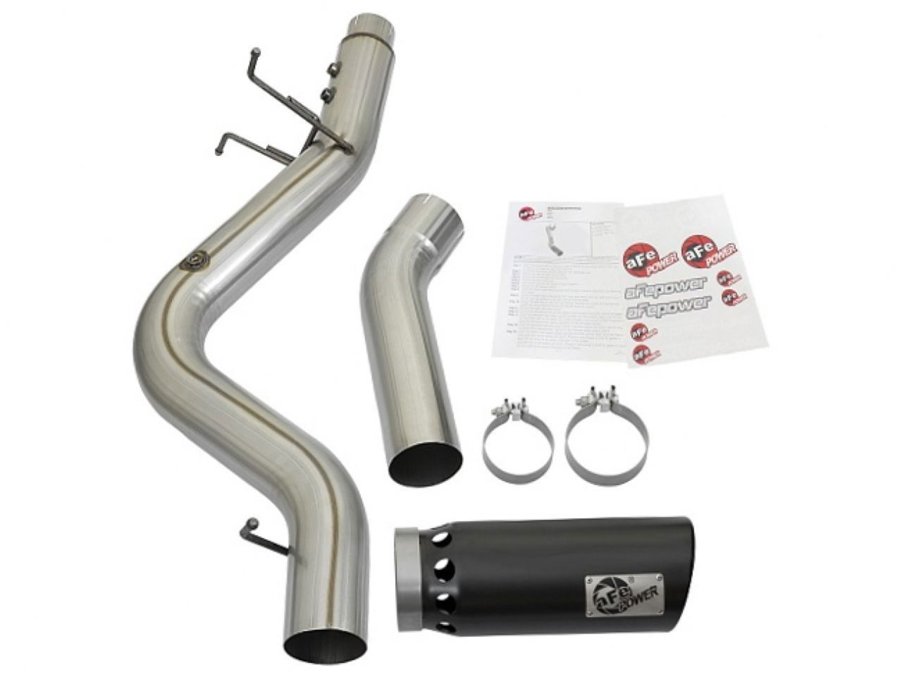 aFe Large Bore-HD 4" DPF-Back Exhaust 2017 GM Diesel Trucks V8 6.6L