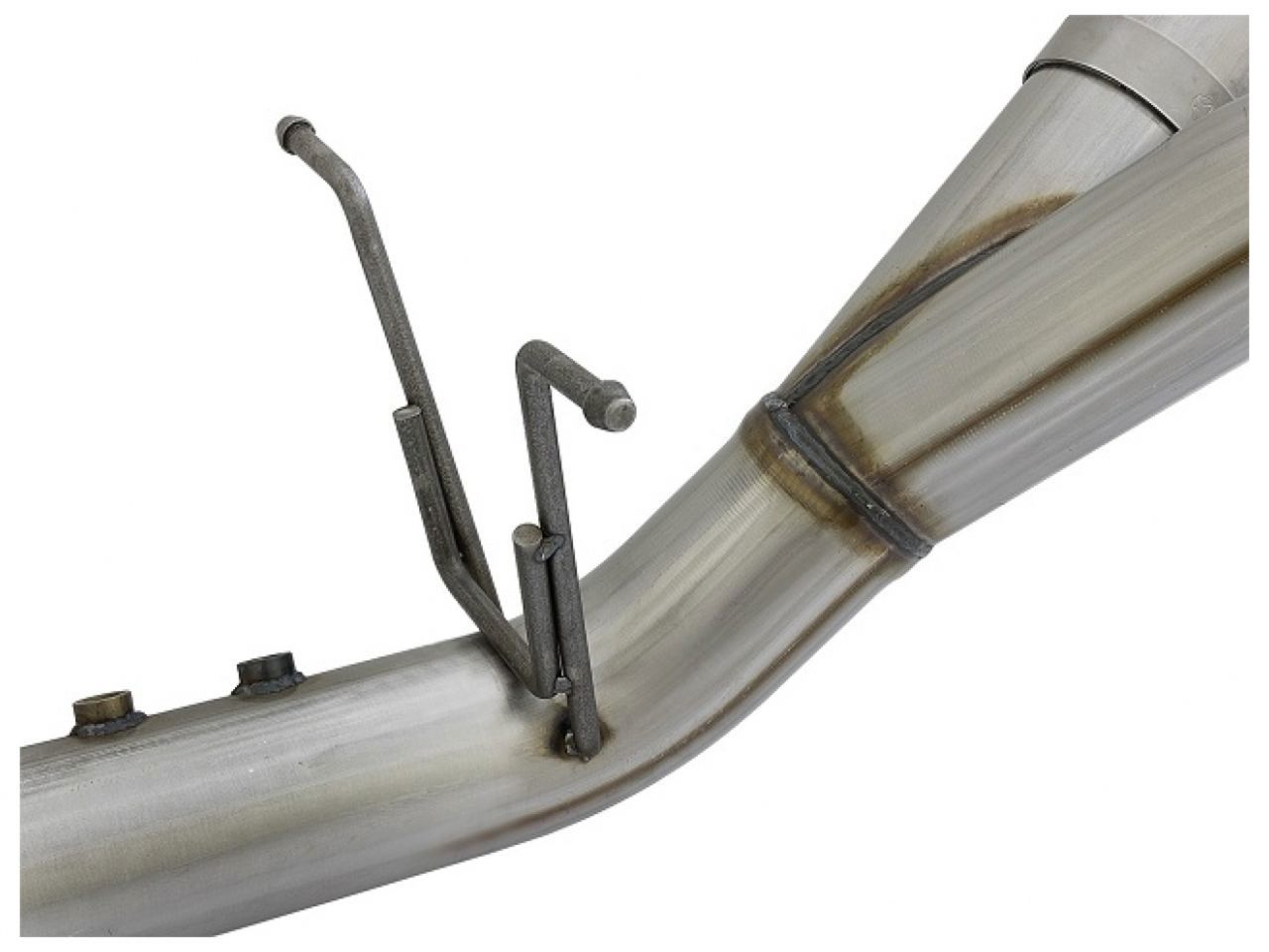 aFe Polished Large Bore-HD 4" 409 SS DPF-Back Exhaust 17 GM Diesel Trucks