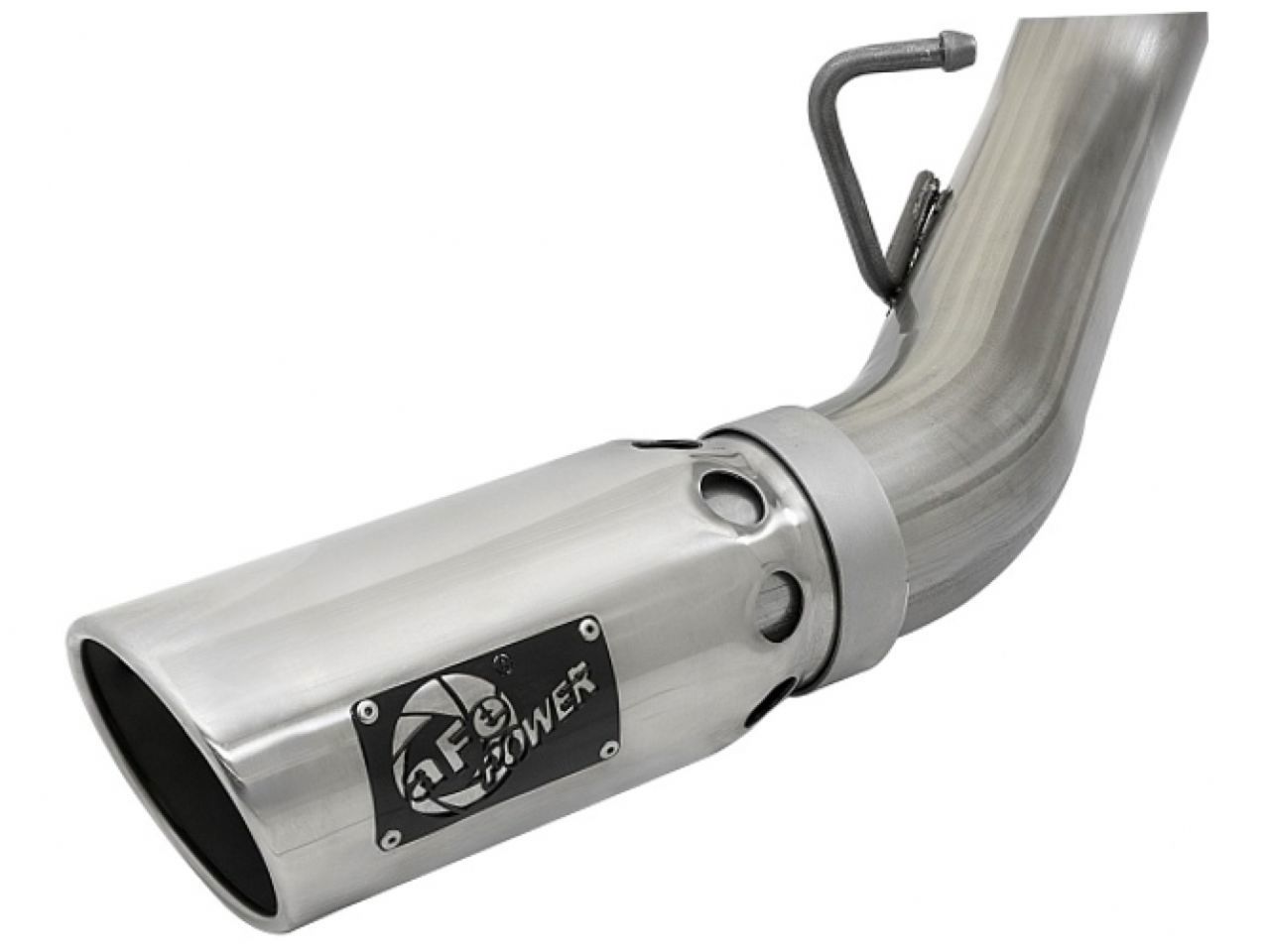 aFe Polished Large Bore-HD 4" 409 SS DPF-Back Exhaust 17 GM Diesel Trucks