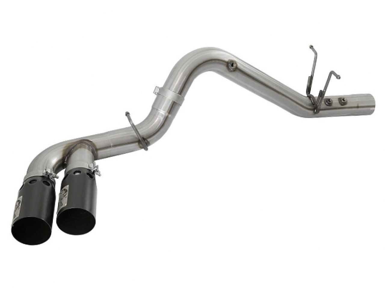 aFe Rebel XD Series 4in 409 Stainless Steel DPF-Back Exhaust w/Dual Black